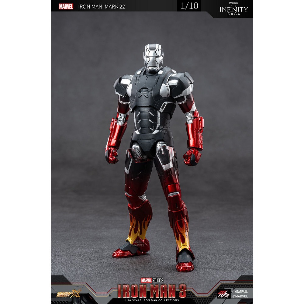 【野獸國】中動 鋼鐵人 Mark 22 火柱 7吋可動人偶-細節圖3