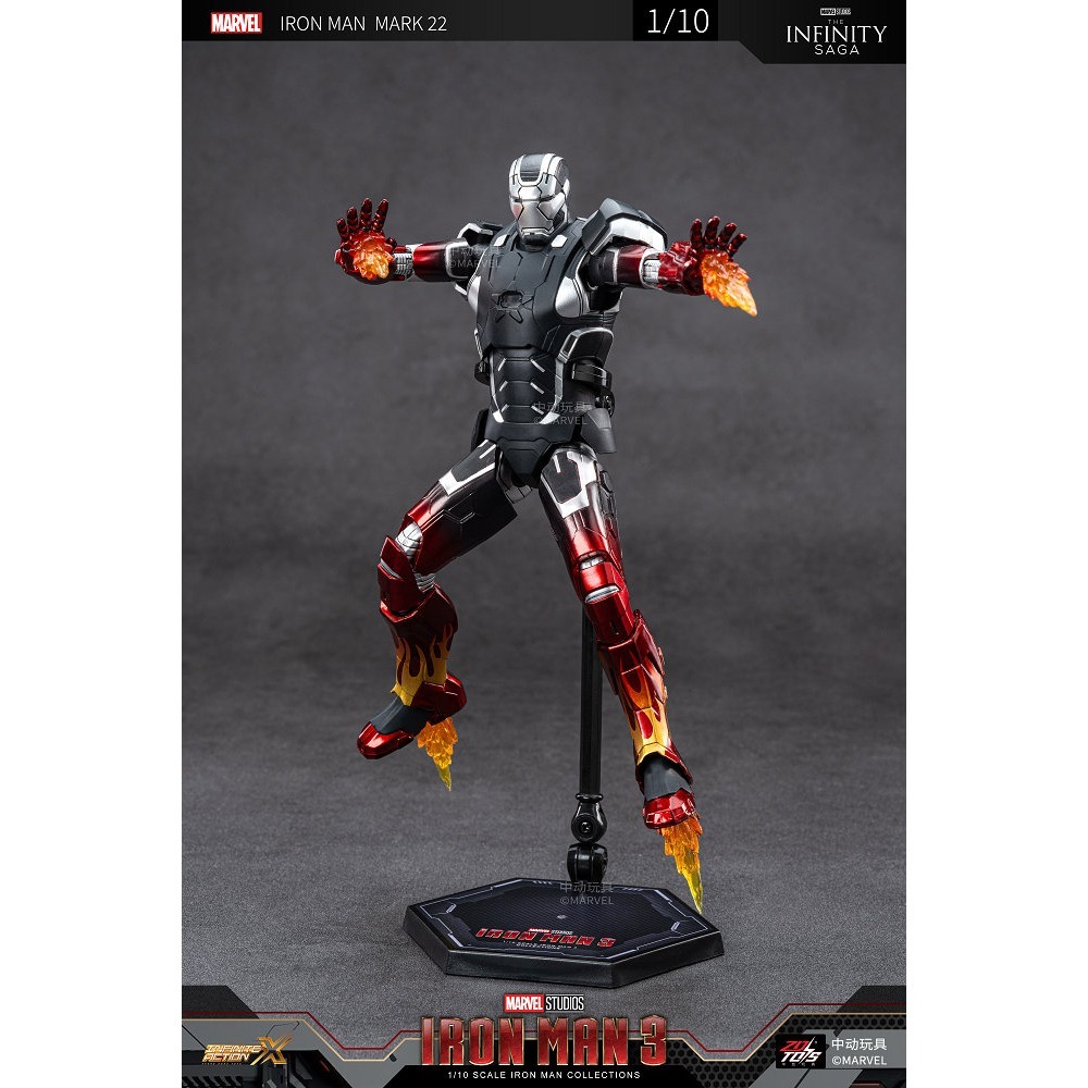 【野獸國】中動 鋼鐵人 Mark 22 火柱 7吋可動人偶-細節圖4