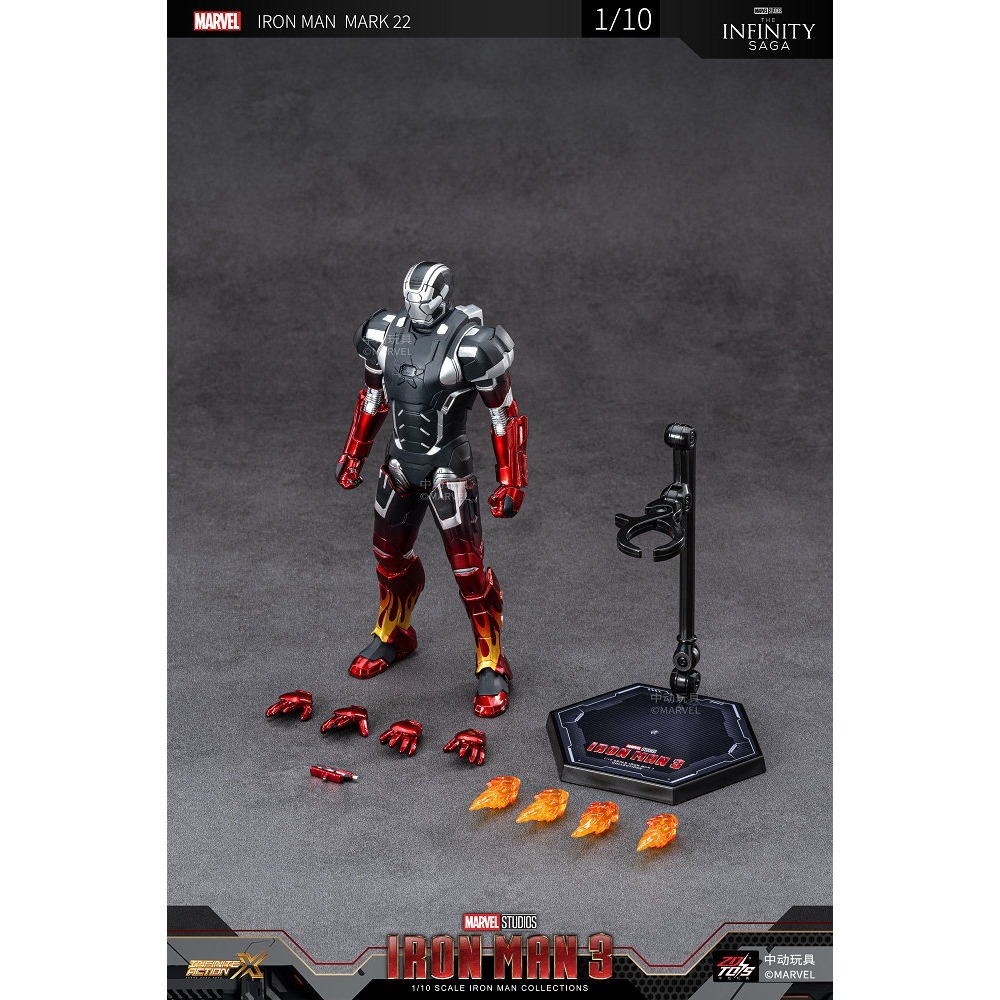 【野獸國】中動 鋼鐵人 Mark 22 火柱 7吋可動人偶-細節圖6