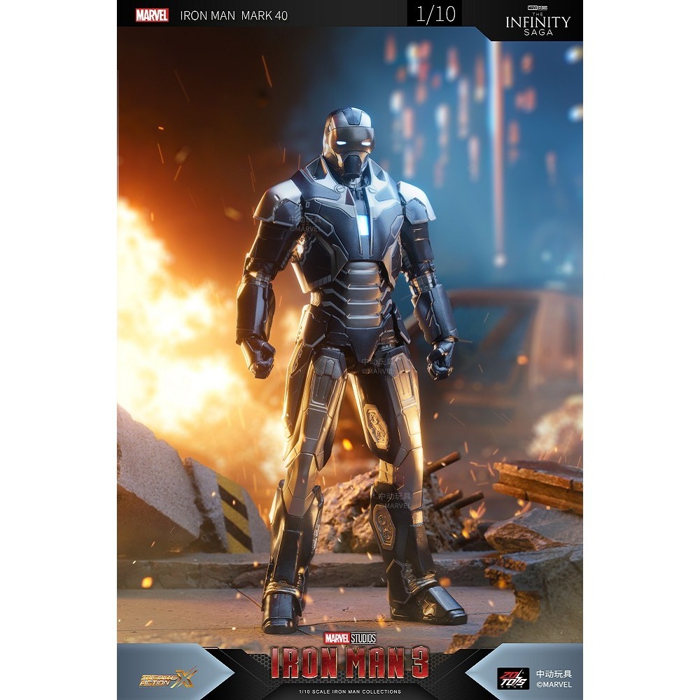 【野獸國】中動 鋼鐵人 Mark 40 獵槍 7吋可動人偶-細節圖8