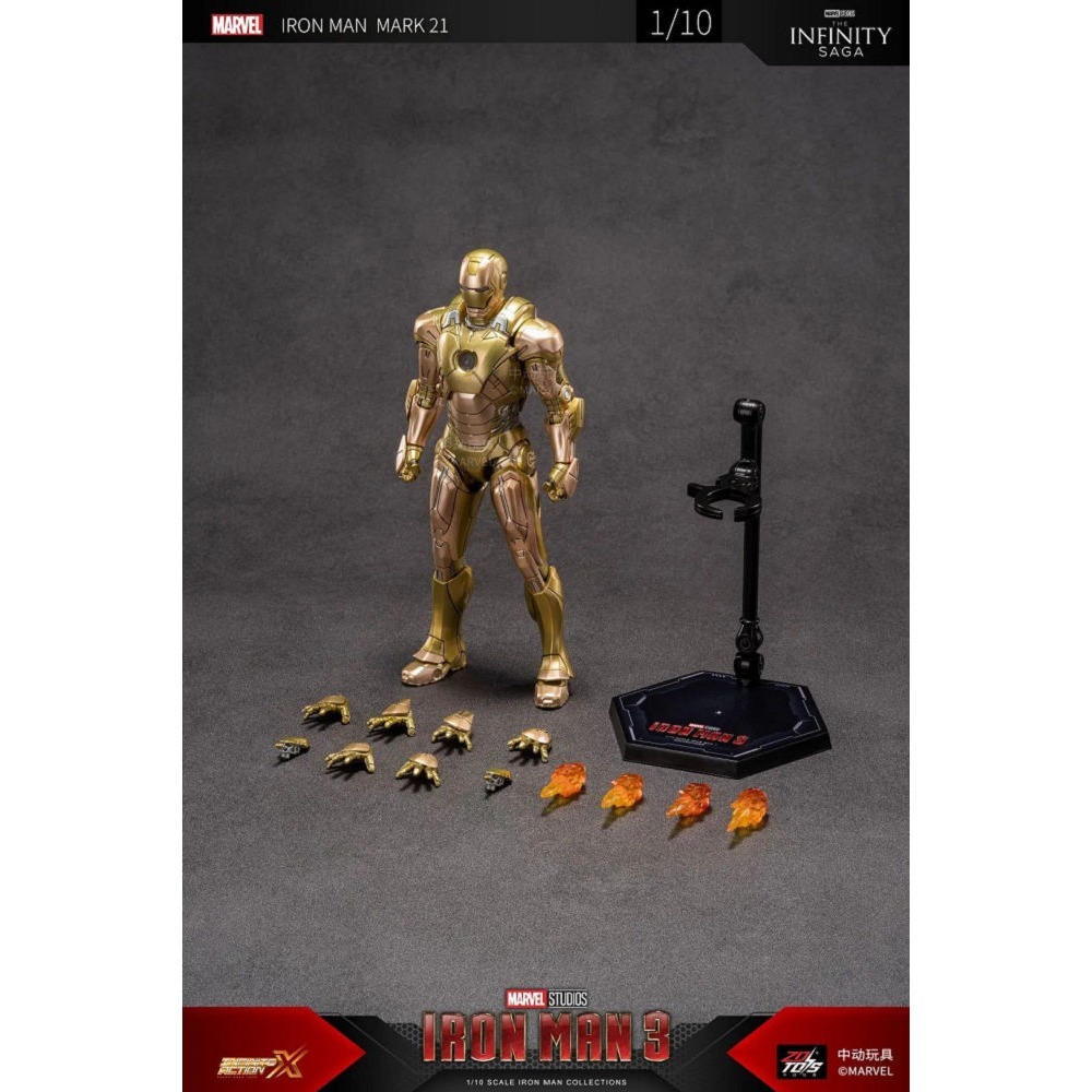 【野獸國】中動 鋼鐵人 Mark 21 金霸王 7吋可動人偶-細節圖2