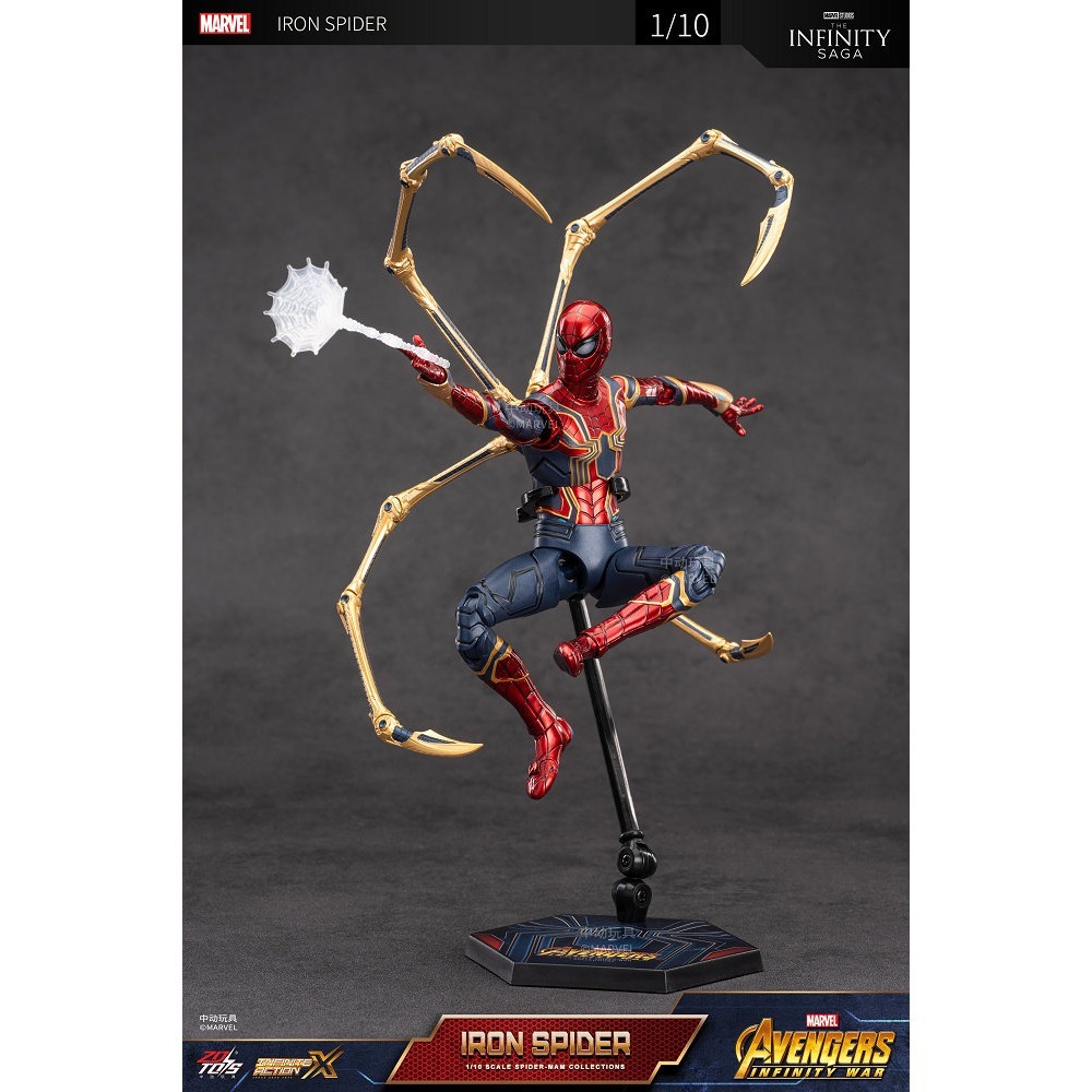 【野獸國】中動 鋼鐵蜘蛛人2.0 7吋可動人偶-細節圖3