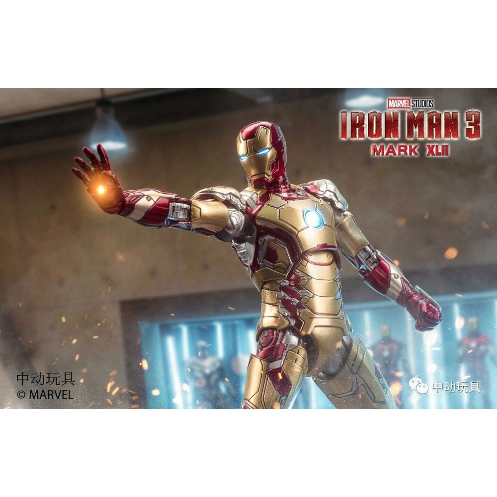 【野獸國】中動 鋼鐵人 Mark 42 7吋可動人偶 發光款-細節圖5