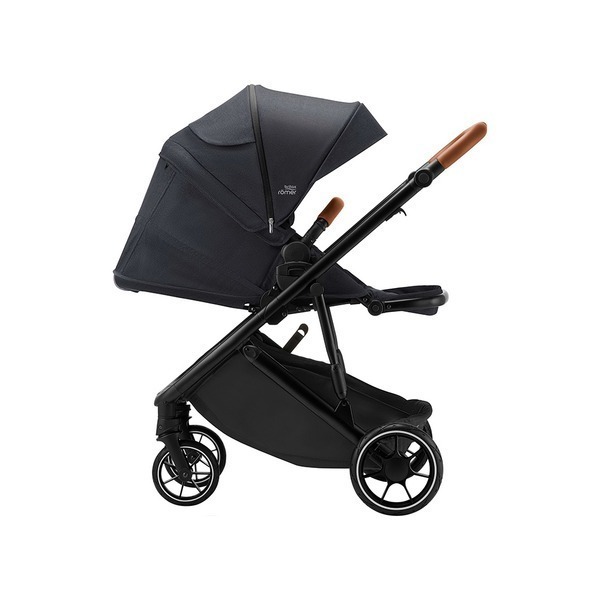 【Britax】Strider M座位換向豪華嬰兒手推車 深空灰 全罩式抗UV50通風頂蓬 高度可調式手把-細節圖5