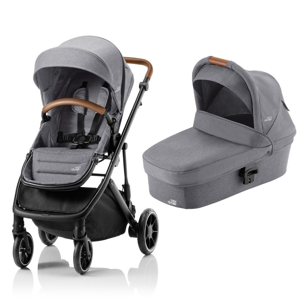 【Britax】Strider M座位換向豪華嬰兒手推車 深空灰 全罩式抗UV50通風頂蓬 高度可調式手把-規格圖9