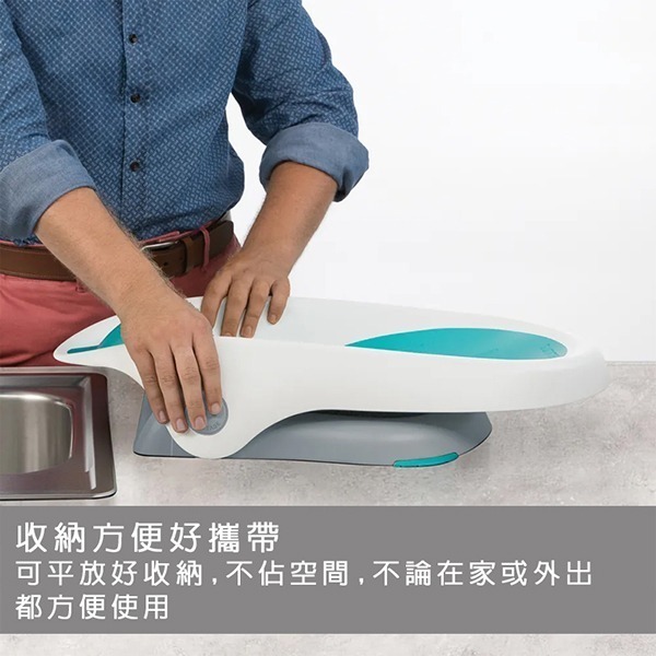 【SUMME】可調式時尚摺疊洗澡躺椅（灰）三段式可調整 可摺疊式設計 易擦拭快乾背墊材質 流線型排⽔設計-細節圖7