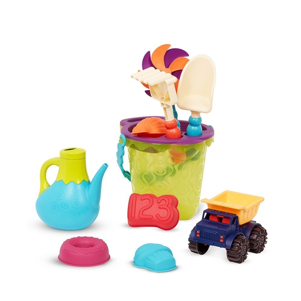 【B.TOYS】光腳丫沙灘包-海軍藍-嬰幼兒 兒童 學習玩具 沙灘玩具 玩水 玩沙-細節圖6