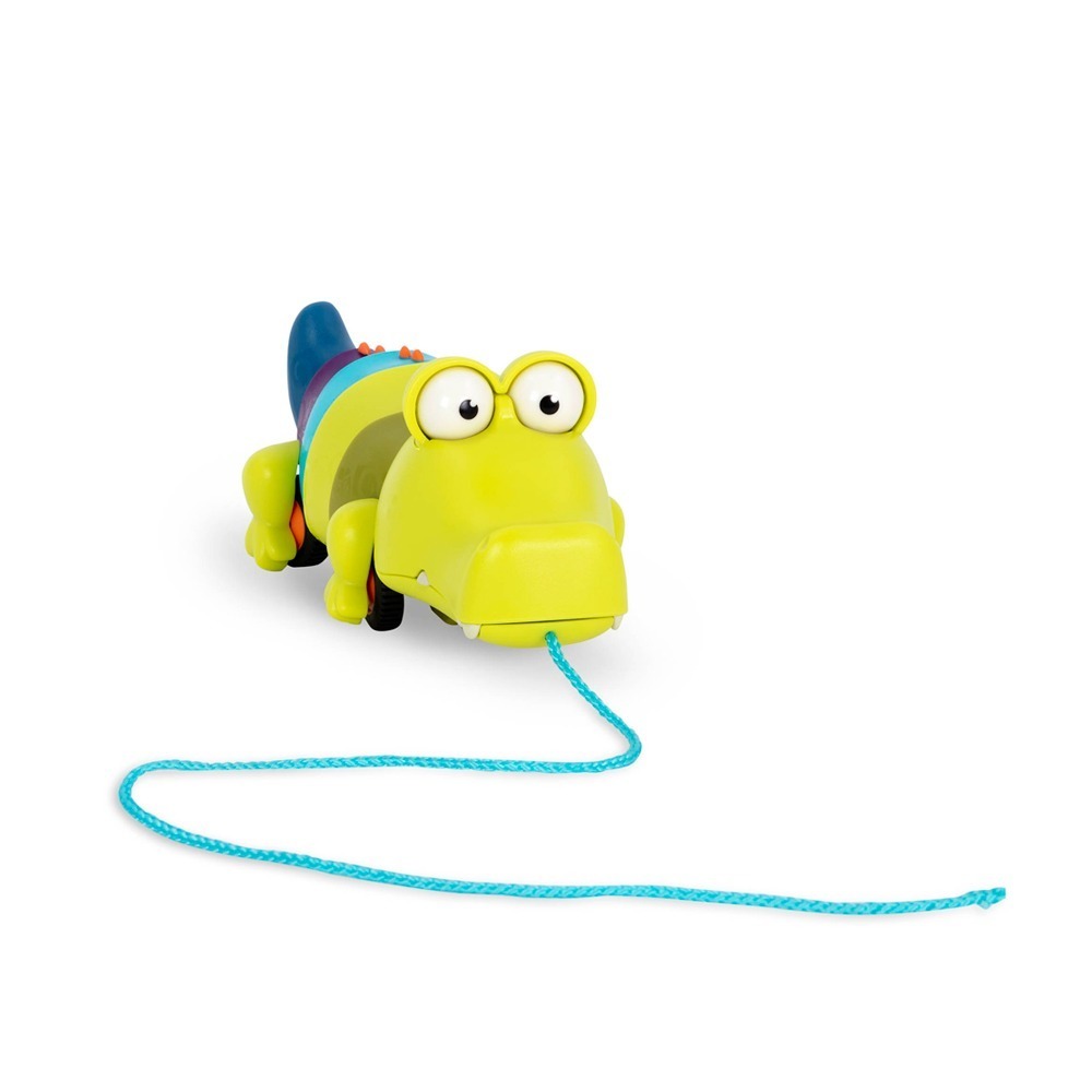 【B.TOYS】拖拖鱷魚搖尾巴 美國感統玩具 學習走路 運動手部肌肉 模擬寵物-細節圖4