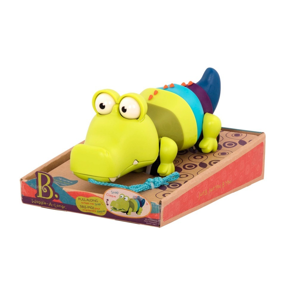 【B.TOYS】拖拖鱷魚搖尾巴 美國感統玩具 學習走路 運動手部肌肉 模擬寵物-細節圖3