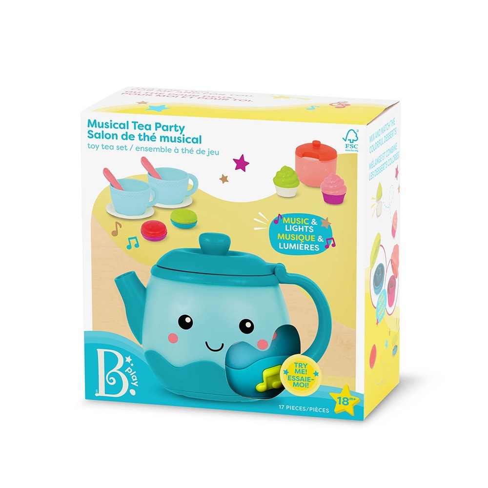 【B.TOYS】 菲利絲聲光音樂茶壺 手眼協調 觸覺刺激 模擬人際互動，練習溝通與社交技巧  5.0  1 評價-細節圖3