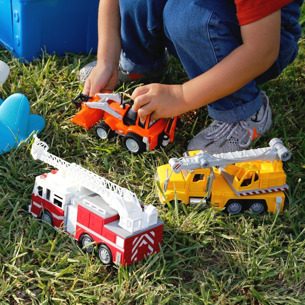 【B.TOYS】Driven系列 迷你拖板車 迷你起重吊車 迷你載卡車 迷你救護車 玩具車 模型車玩具-細節圖6