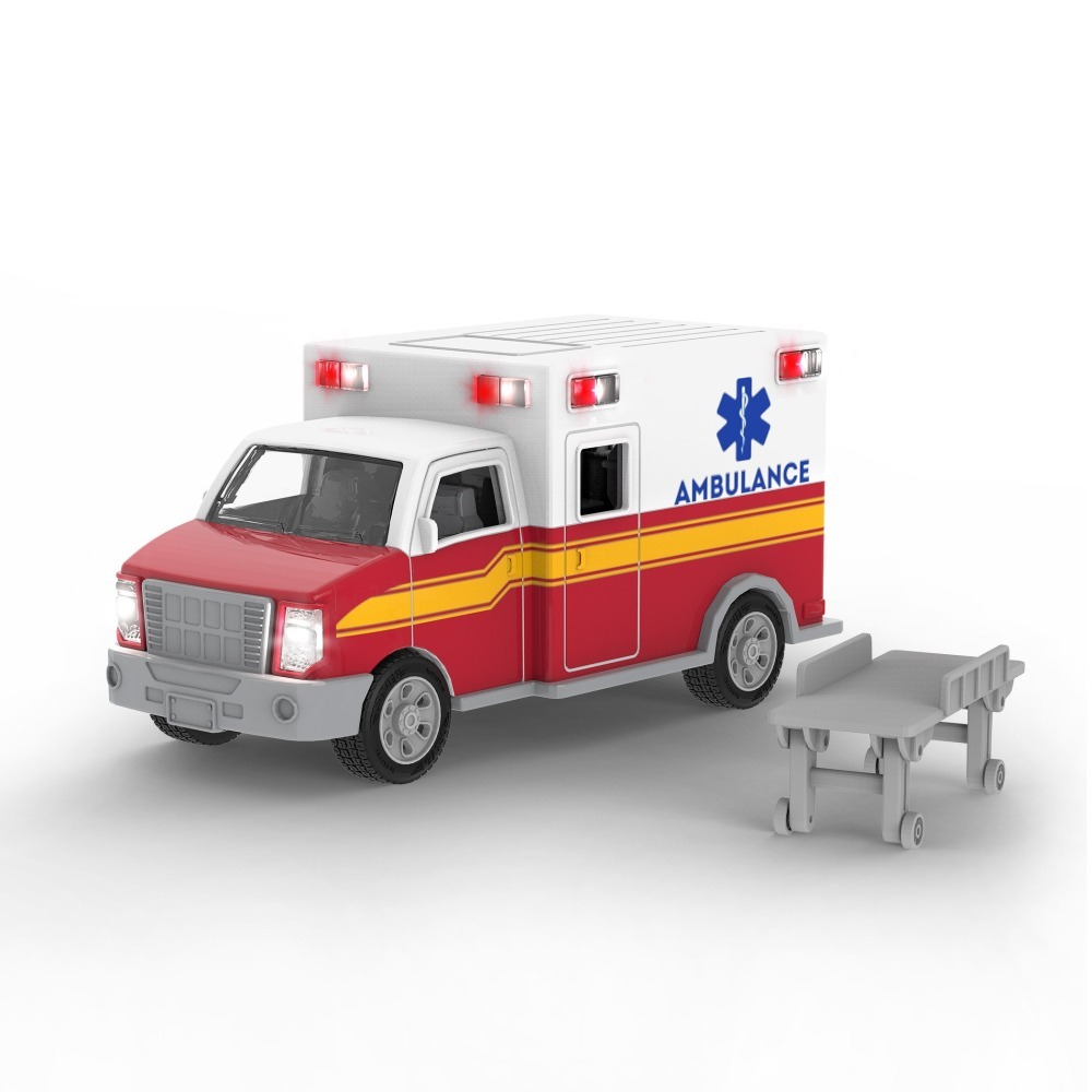 【B.TOYS】Driven系列 迷你拖板車 迷你起重吊車 迷你載卡車 迷你救護車 玩具車 模型車玩具-細節圖2