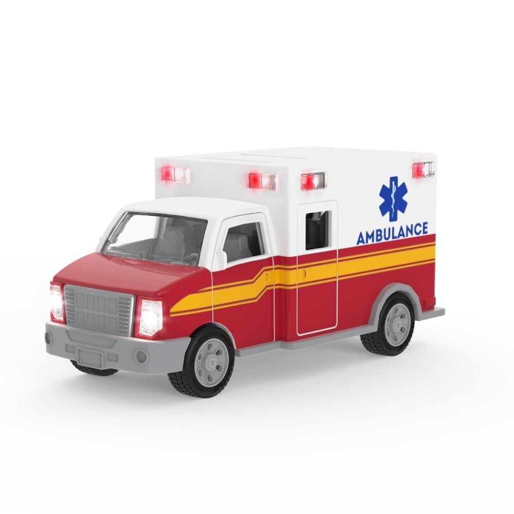 【B.TOYS】Driven系列 迷你拖板車 迷你起重吊車 迷你載卡車 迷你救護車 玩具車 模型車玩具-規格圖9