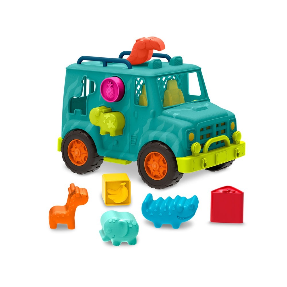 【B.TOYS】 飽胃站生態吉普車-酪梨 玩具車 車車玩具 模型車玩具 兒童玩具-細節圖11