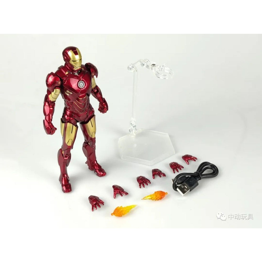 【野獸國】中動 鋼鐵人 Mark IV 7吋可動人偶 發光款-細節圖2