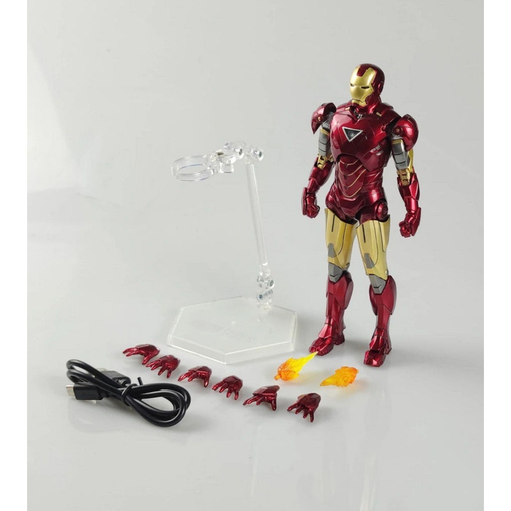 【野獸國】中動 鋼鐵人 Mark VI 7吋可動人偶 發光款-細節圖3