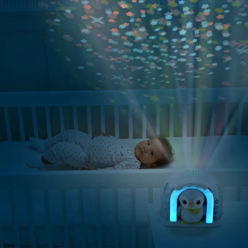 【Vtech】 星空投射企鵝冰屋安撫玩具 投影玩具 寶寶投影燈 音樂鈴 安撫投影燈 安撫玩偶 舒眠玩具-細節圖4