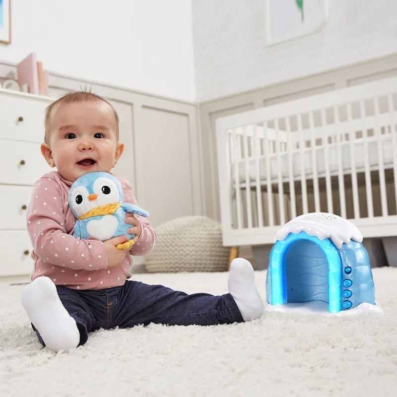 【Vtech】 星空投射企鵝冰屋安撫玩具 投影玩具 寶寶投影燈 音樂鈴 安撫投影燈 安撫玩偶 舒眠玩具-細節圖5