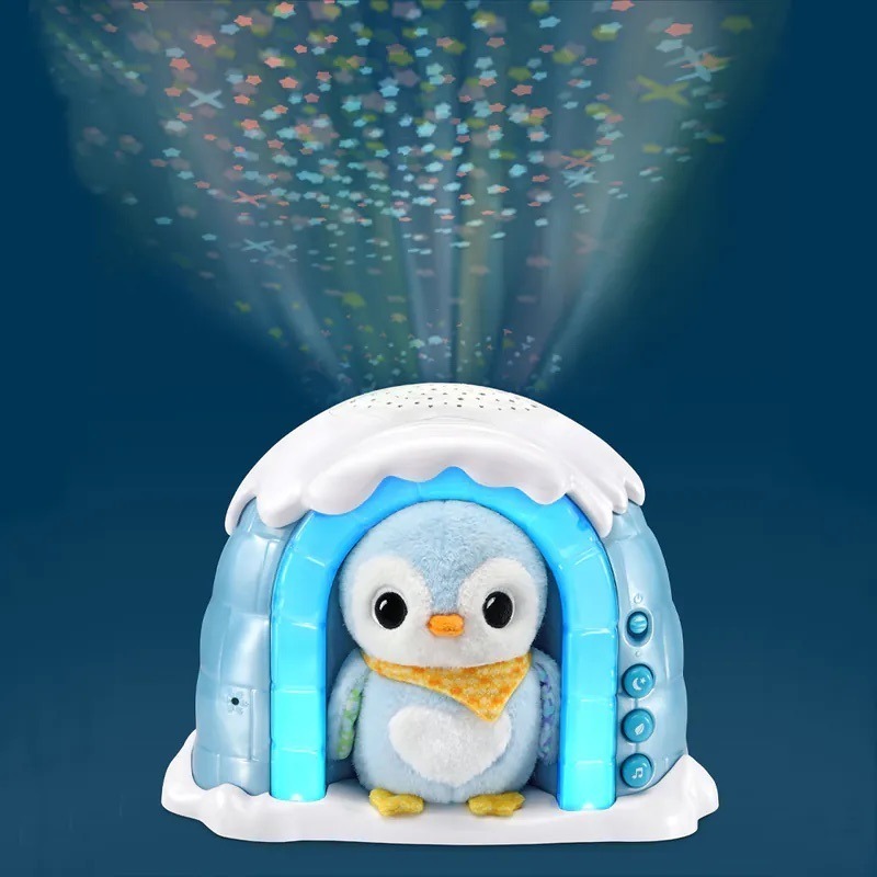 【Vtech】 星空投射企鵝冰屋安撫玩具 投影玩具 寶寶投影燈 音樂鈴 安撫投影燈 安撫玩偶 舒眠玩具-細節圖8