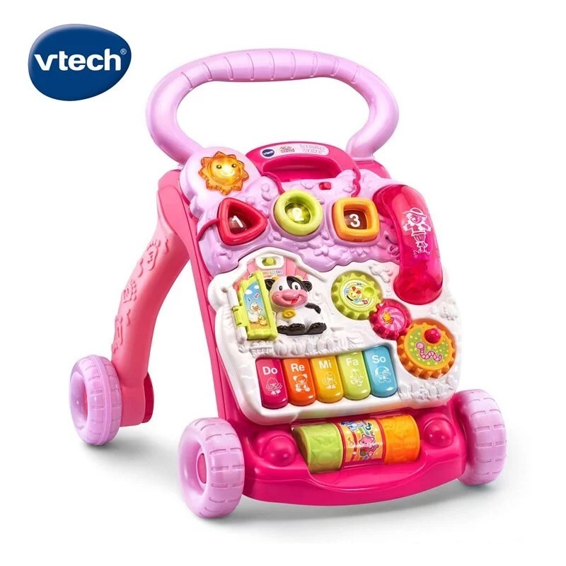 【Vtech】 寶寶聲光學步車(3色可選)  嬰兒學步器  助步車  學行車  學走路玩具  手推學步車-規格圖9