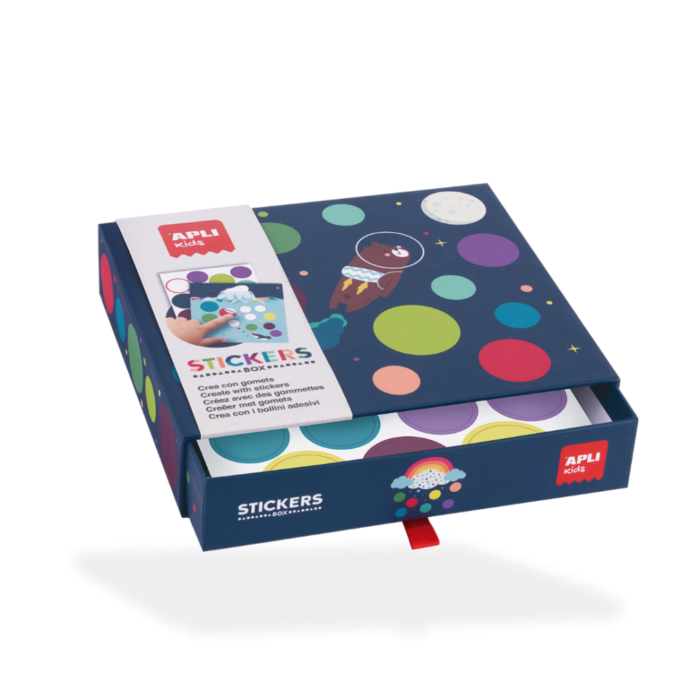 幾何圖形創作貼紙遊戲-一起去月球