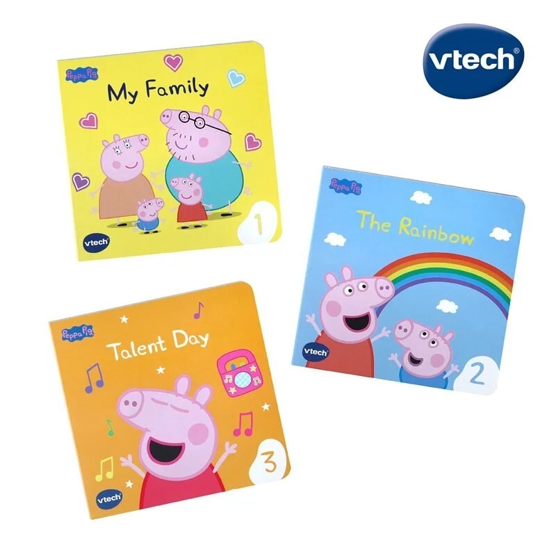【Vtech】粉紅豬小妹-2合1互動故事偶  授權佩佩豬 玩偶 故事書-細節圖4