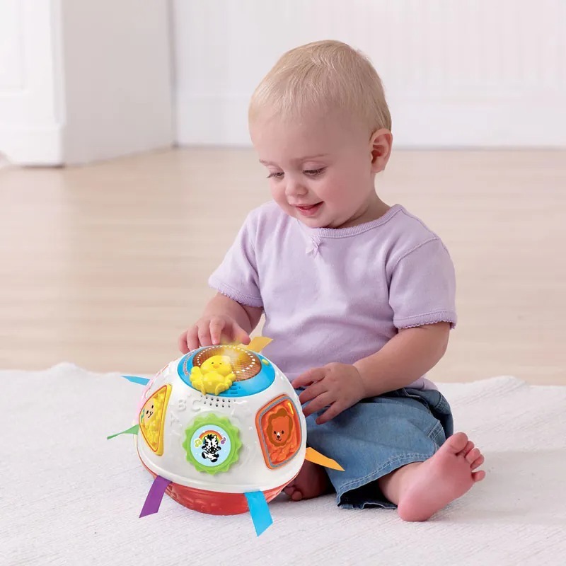 【Vtech】動物派對聲光滾滾球 玩具球 滾球玩具 轉轉球 電動玩具球 學爬玩具 爬行玩具 訓練爬行-細節圖3