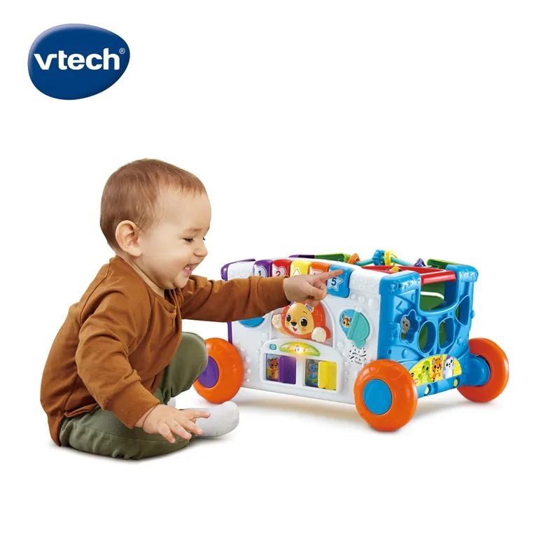 【Vtech】 2合1探索學習手拉車  手拉車 玩具車 騎乘玩具 聲光玩具 手拉車 探索 活動 收納-細節圖5