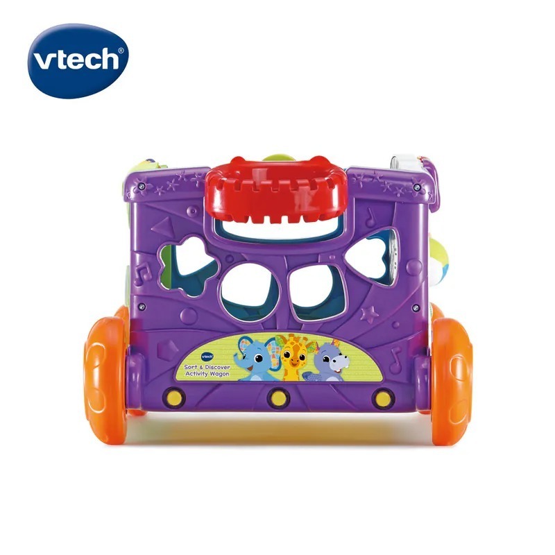【Vtech】 2合1探索學習手拉車  手拉車 玩具車 騎乘玩具 聲光玩具 手拉車 探索 活動 收納-細節圖6