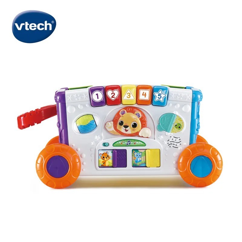 【Vtech】 2合1探索學習手拉車  手拉車 玩具車 騎乘玩具 聲光玩具 手拉車 探索 活動 收納-細節圖7