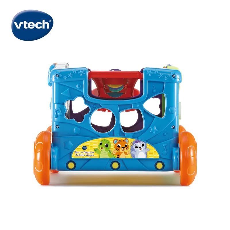 【Vtech】 2合1探索學習手拉車  手拉車 玩具車 騎乘玩具 聲光玩具 手拉車 探索 活動 收納-細節圖8