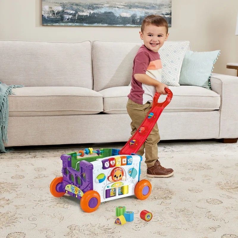 【Vtech】 2合1探索學習手拉車  手拉車 玩具車 騎乘玩具 聲光玩具 手拉車 探索 活動 收納-細節圖11