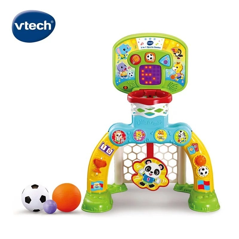 【Vtech】3合1健身運動場 投籃玩具 足球玩具 寶寶足球 室內玩具 戶外玩具 體能運動 球類玩具 運動玩具-細節圖2