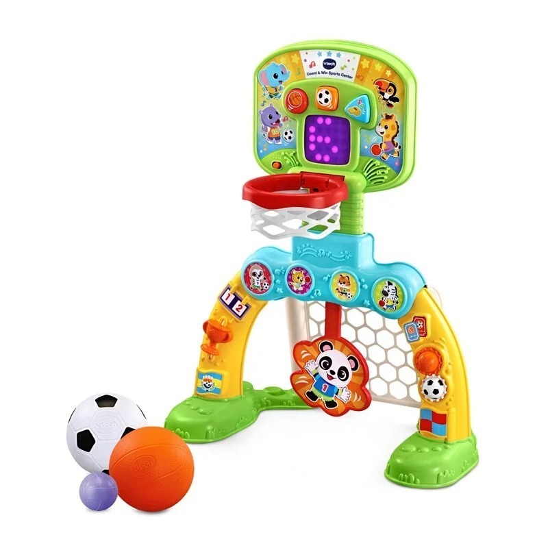 【Vtech】3合1健身運動場 投籃玩具 足球玩具 寶寶足球 室內玩具 戶外玩具 體能運動 球類玩具 運動玩具-細節圖3