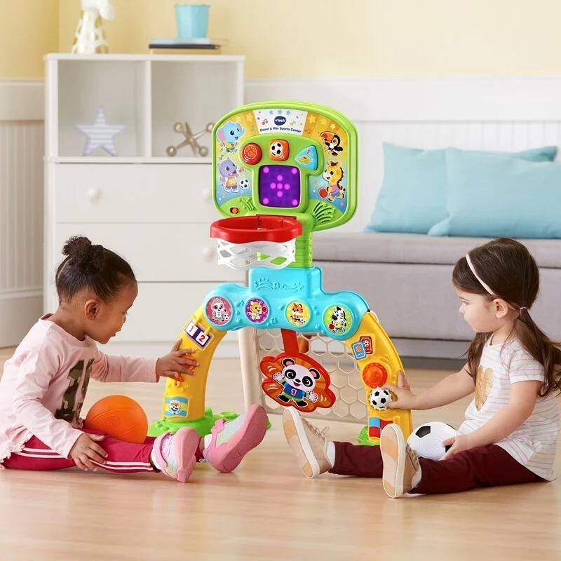 【Vtech】3合1健身運動場 投籃玩具 足球玩具 寶寶足球 室內玩具 戶外玩具 體能運動 球類玩具 運動玩具-細節圖6