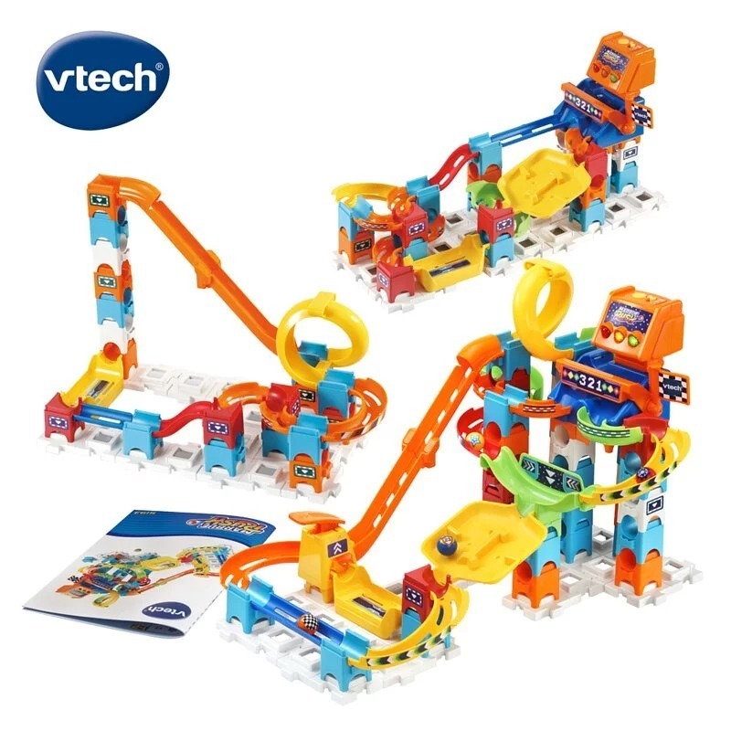 【Vtech】智能滾球積木建構軌道組 基礎款/飆速賽道/宇宙探險/滾輪遊戲/摩天輪樂園/太空總署(磁力款)-細節圖3