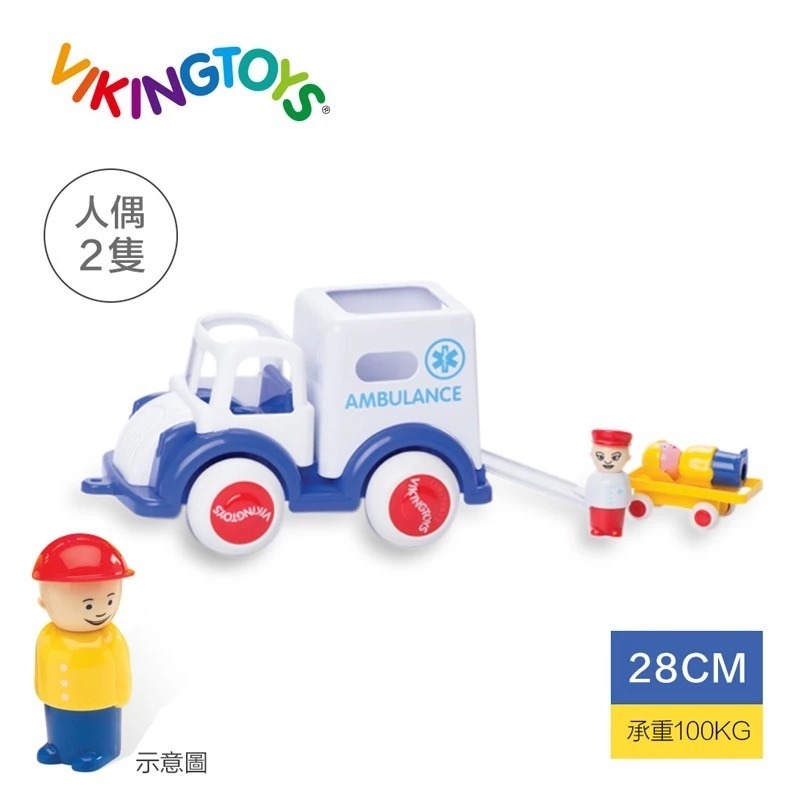 【Viking toys】踩不壞/不刮手的維京玩具  交通工具造型28cm大車車 三款可選 幼兒軌道車組 兒童玩具-細節圖4