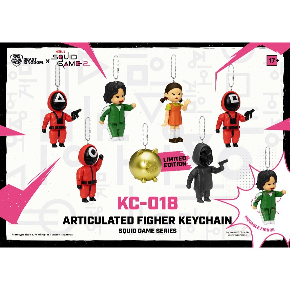 【野獸國】KC-018 魷魚遊戲系列鑰匙圈盲盒套組(6入)-細節圖3