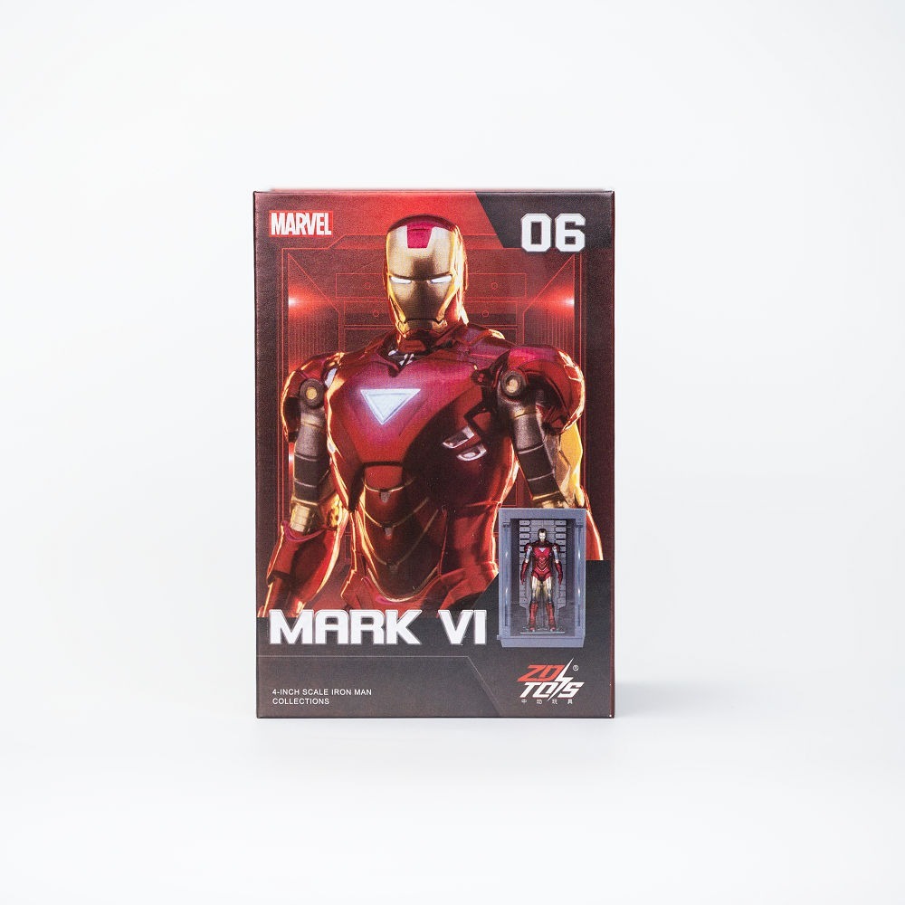 【野獸國】中動 鋼鐵人 Mark I-VII ＆ 格納庫 4吋人偶-規格圖8