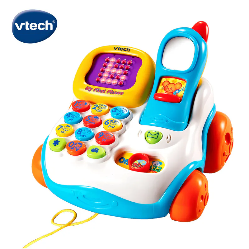 【Vtech】智慧學習電話機｜電話玩具 拉車玩具 拖拉玩具 拉著走-細節圖2