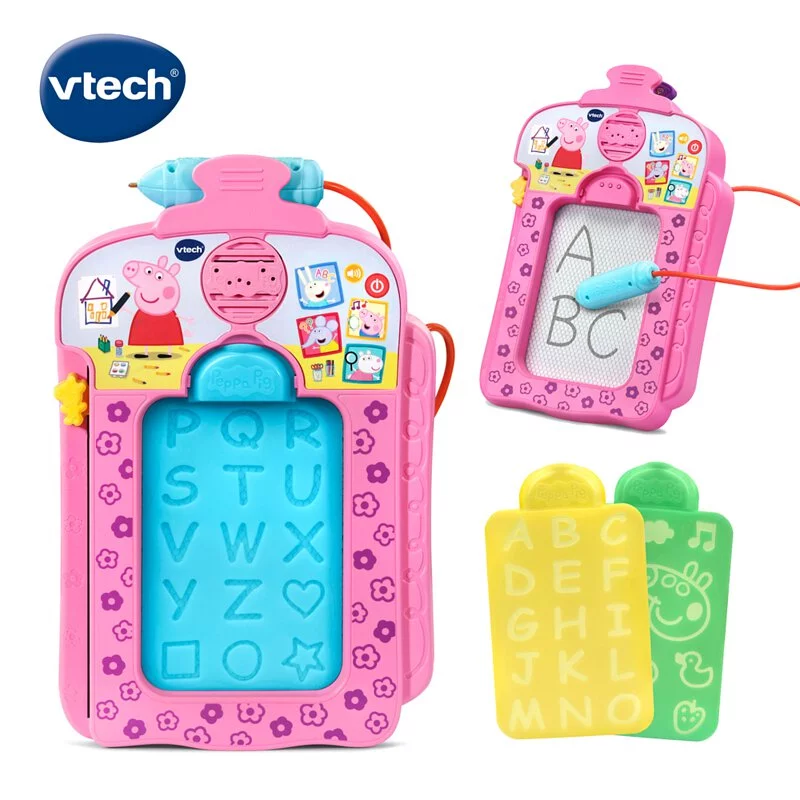 【Vtech】粉紅豬小妹-音樂字母感應學習畫板｜兒童畫板 磁粉畫板 幼兒畫板 磁力畫板 磁性畫板 小朋友畫板-細節圖2