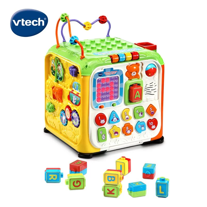 【Vtech】 5合1多功能字母感應積木寶盒｜積木盒 百寶箱 學習盒 多面體玩具 兒童玩具-細節圖2