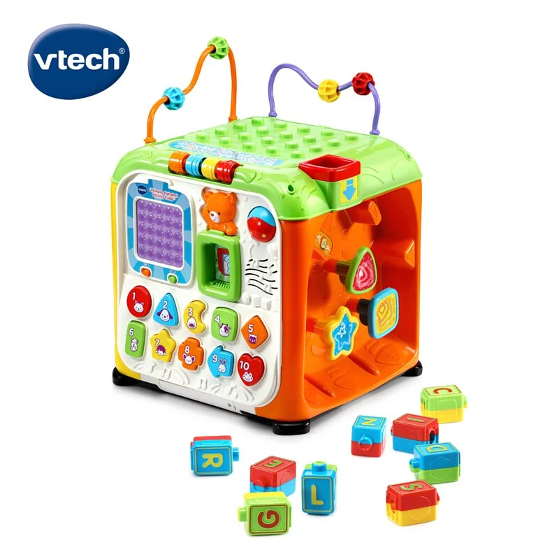 【Vtech】 5合1多功能字母感應積木寶盒｜積木盒 百寶箱 學習盒 多面體玩具 兒童玩具-細節圖3