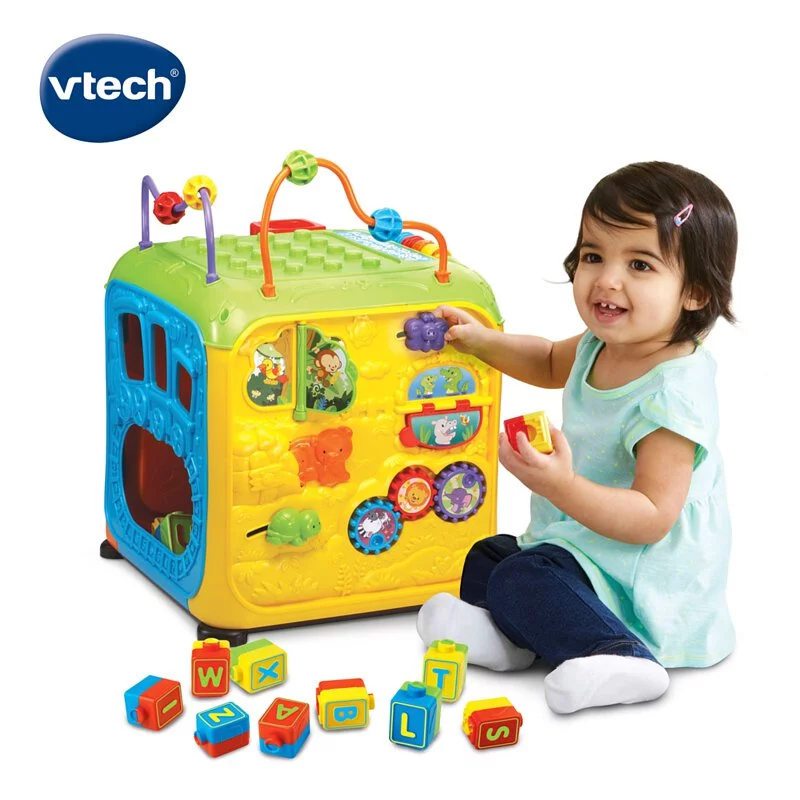 【Vtech】 5合1多功能字母感應積木寶盒｜積木盒 百寶箱 學習盒 多面體玩具 兒童玩具-細節圖4
