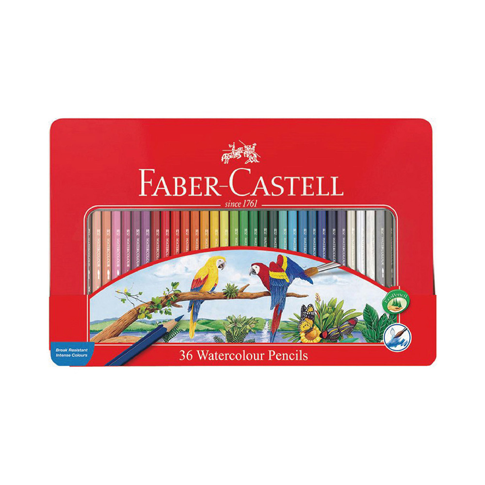 【Faber-Castell】 輝柏水性色鉛筆24色/36色/60色 鐵盒 附水彩筆 新手入門推薦-規格圖5