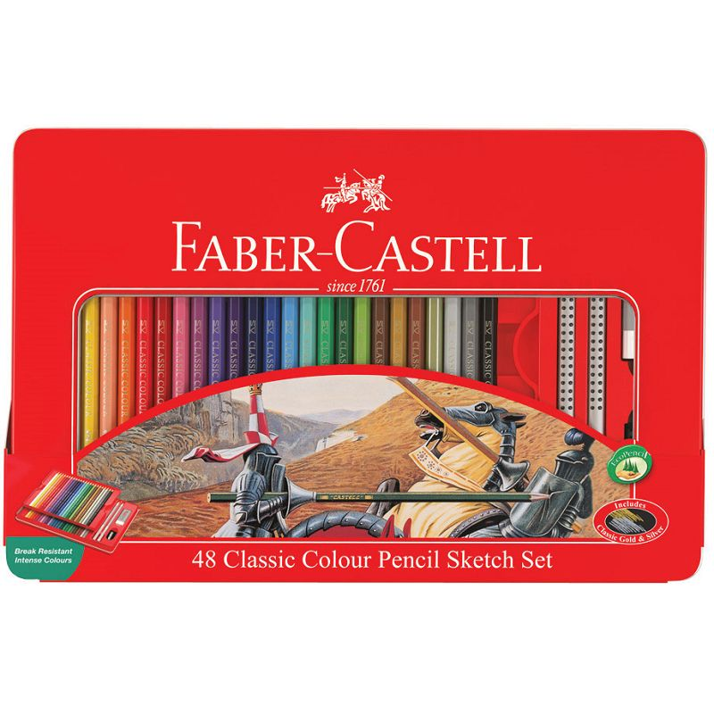 【Faber-Castell】 輝柏油性色鉛筆24色/36色/48色/60色 鐵盒 美術用品-規格圖4