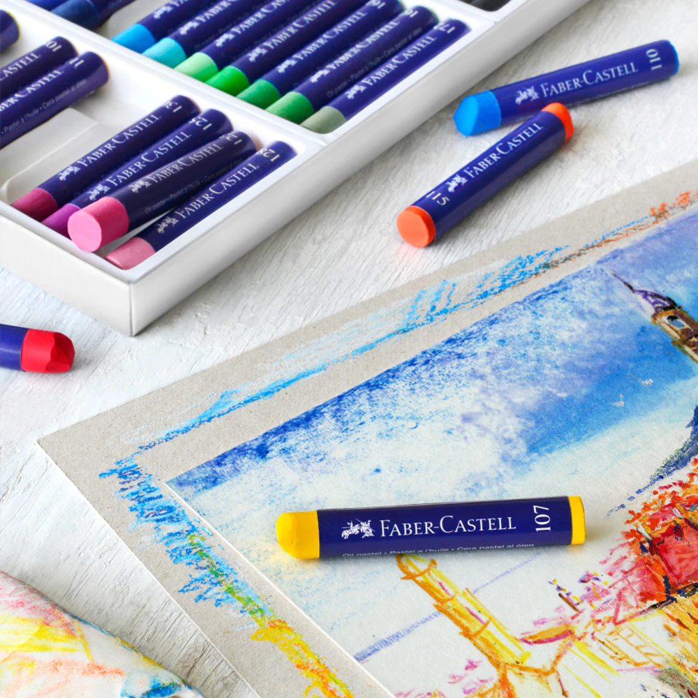 【Faber-Castell】輝柏創意工坊粉彩條｜油性、軟性(長/短)｜紙盒｜油畫棒-細節圖5