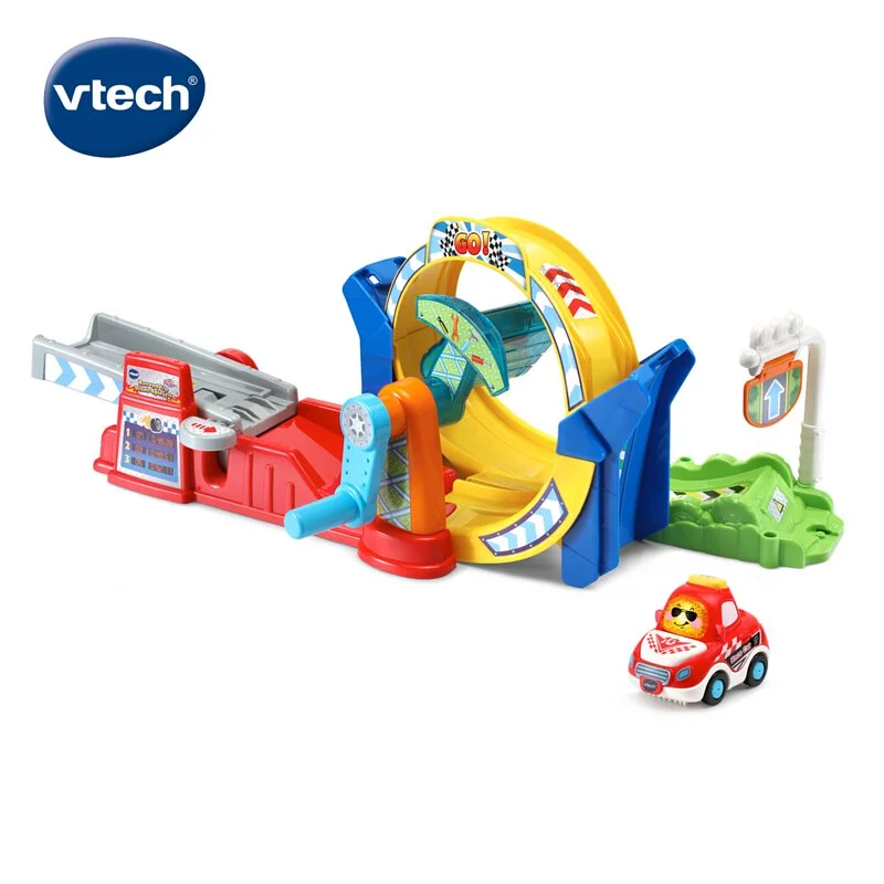 【Vtech】嘟嘟聲光互動車-360度旋轉軌道組｜軌道玩具 軌道車 嘟嘟車｜兒童玩具-細節圖2