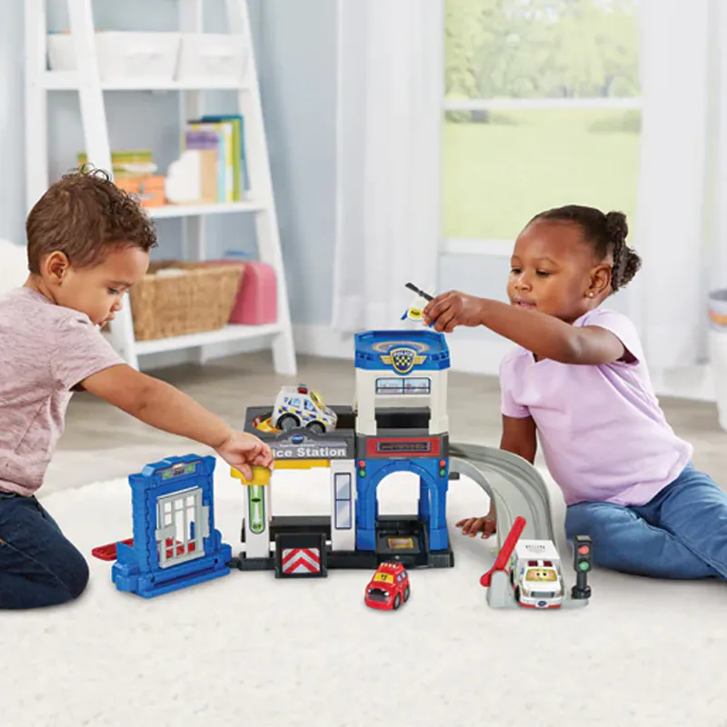 【Vtech】聲光城市嘟嘟車-城市警察局軌道組｜軌道玩具 軌道車 嘟嘟車｜兒童玩具-細節圖2