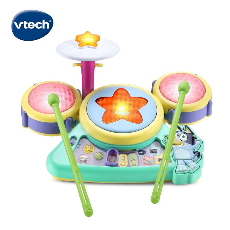 【Vtech】妙妙犬布麗-律動爵士鼓｜聲光玩具 爵士鼓 音樂 打擊樂 節奏 專注力 創造力-細節圖3